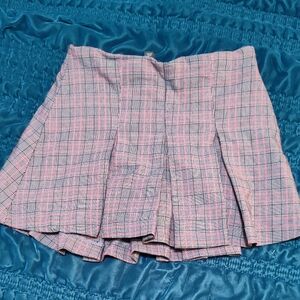 Wild Fable Red and Gray Checkered Skirt